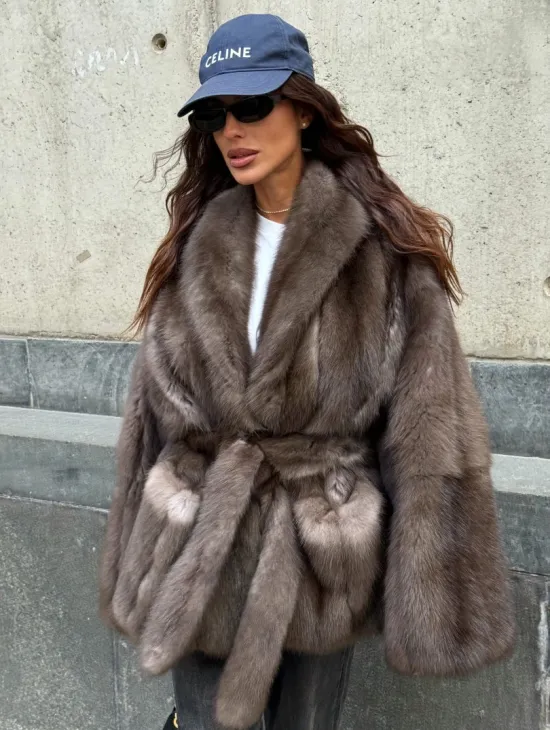 Шуба из меха куницы - автоледи - фото 5