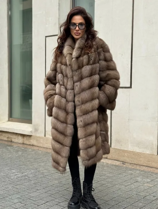 Шуба из натуральной куницы - фото 6