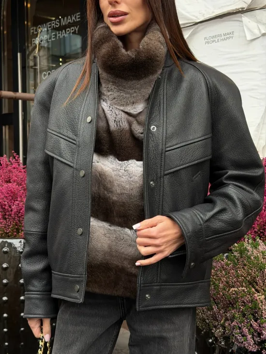 Манишка из кролика рекс под шиншиллу - фото 3