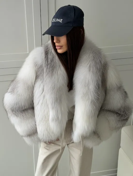 Шуба кроп-топ из лисы finnish cross fox - фото 6