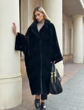 Зеленая норковая шуба - фото 4